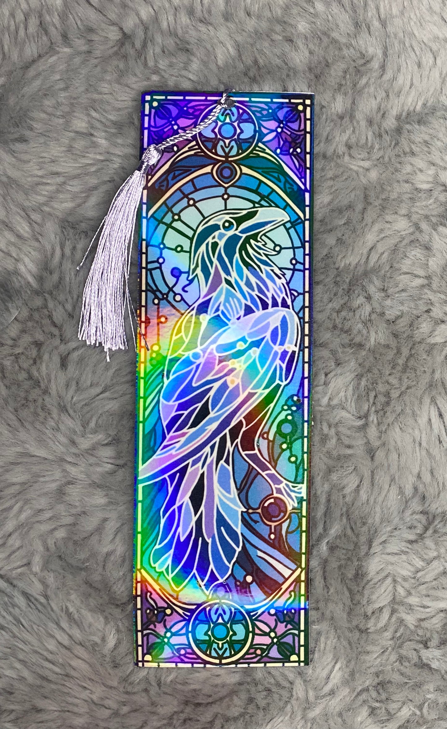 Raven Stained Glass Bookmark
