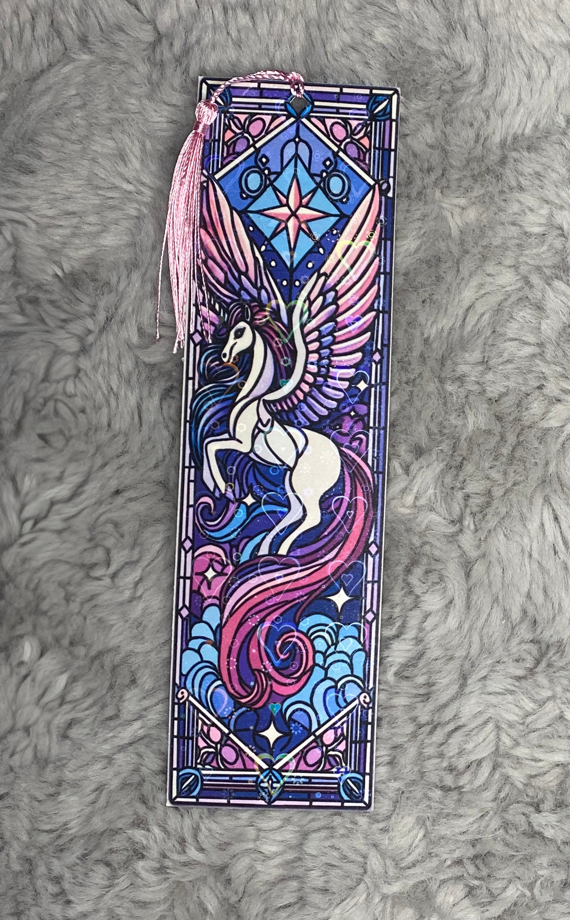 Alicorn Stained Glass Bookmark