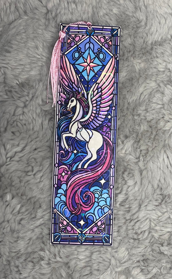 Alicorn Stained Glass Bookmark