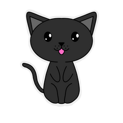 Black Cat Sticker