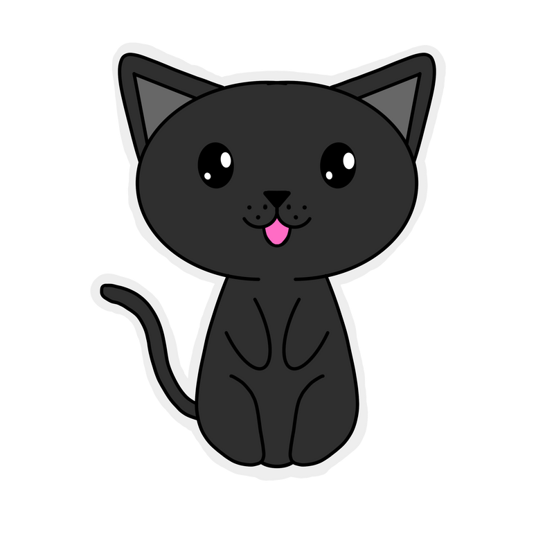 Black Cat Sticker