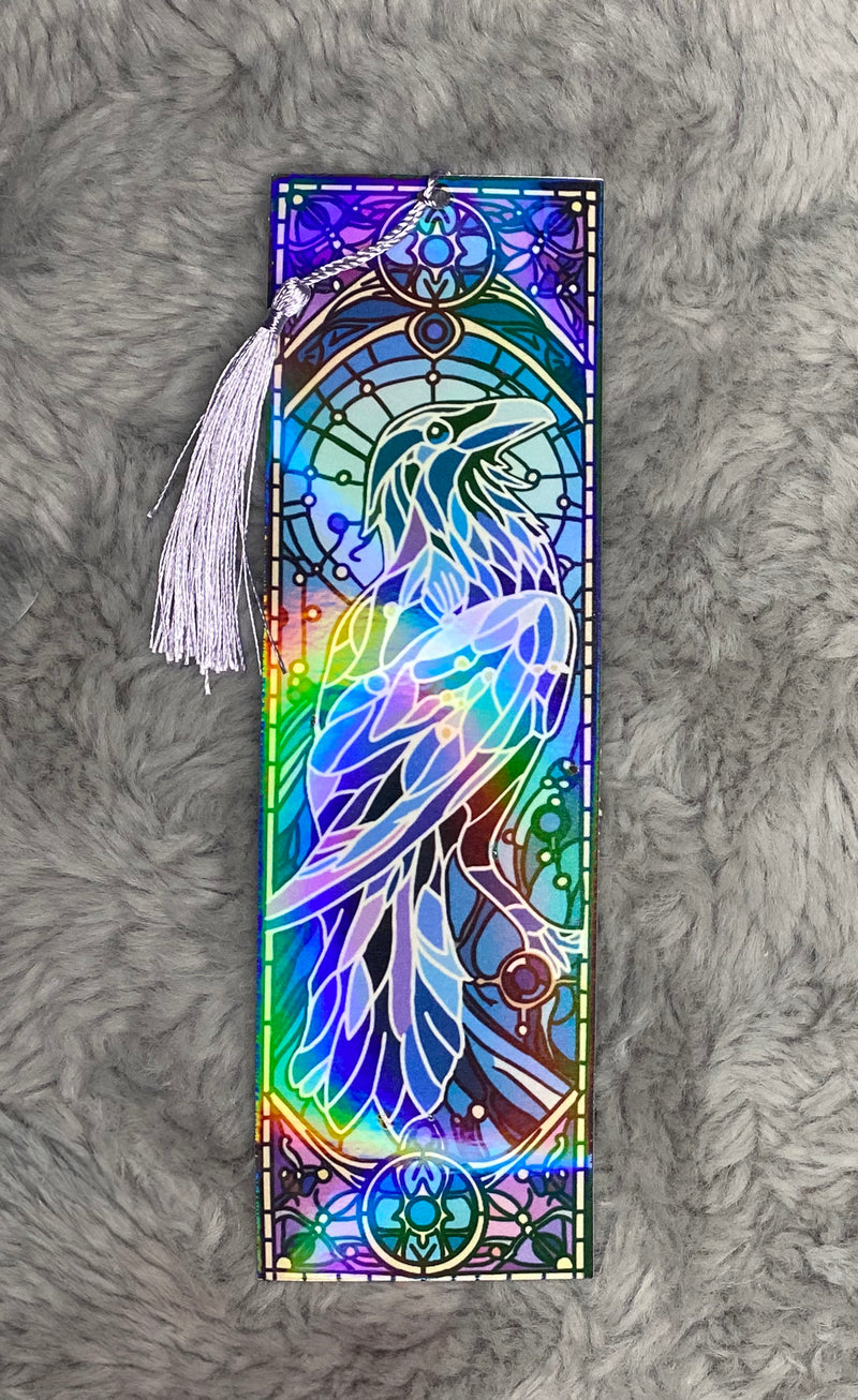 Raven Stained Glass Bookmark