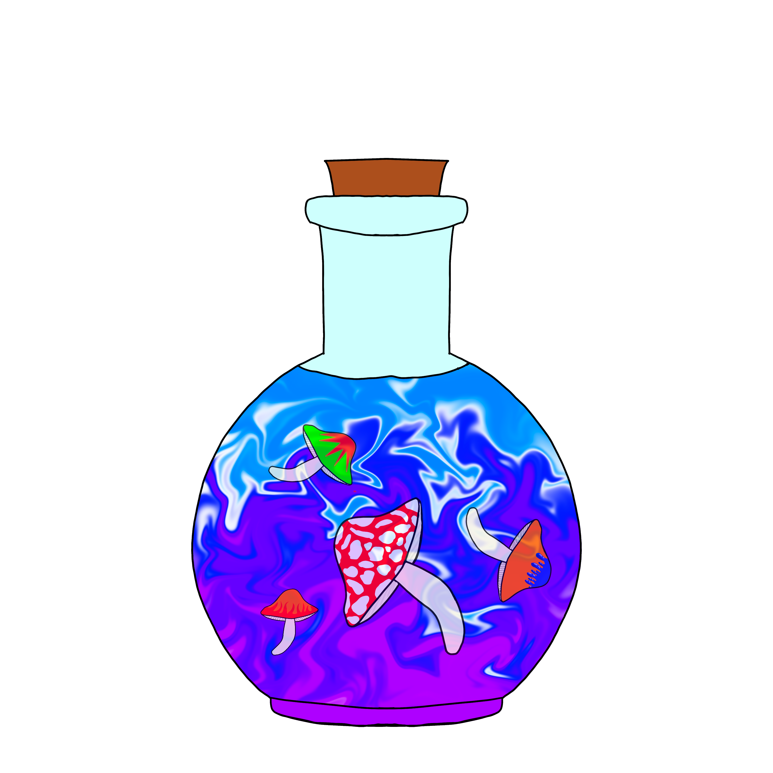 Mushroom Potion Sticker