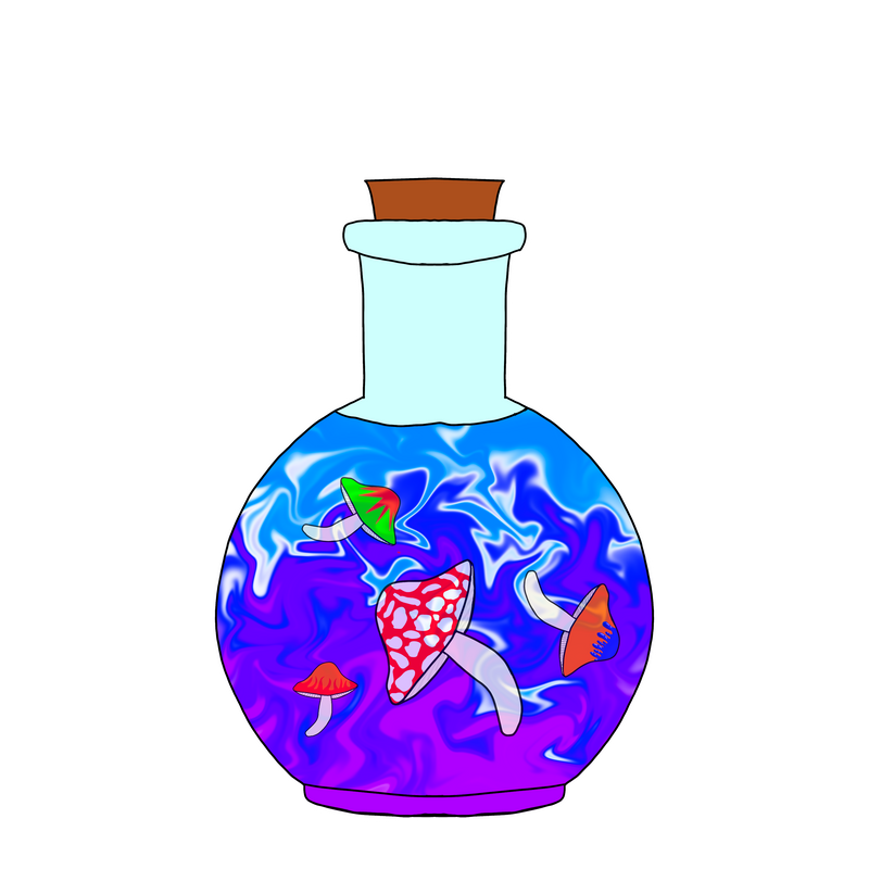 Mushroom Potion Sticker