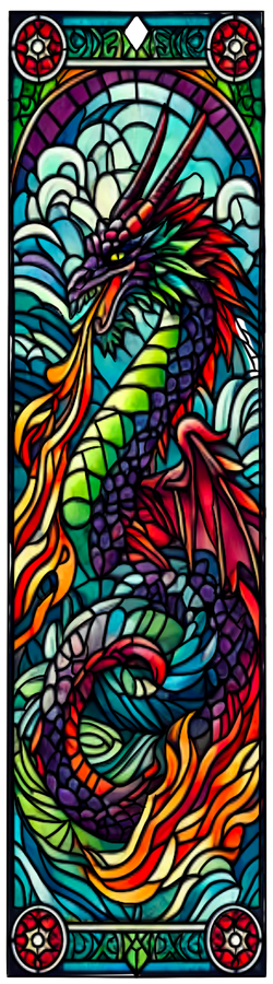 Dragon Stained Glass Bookmark
