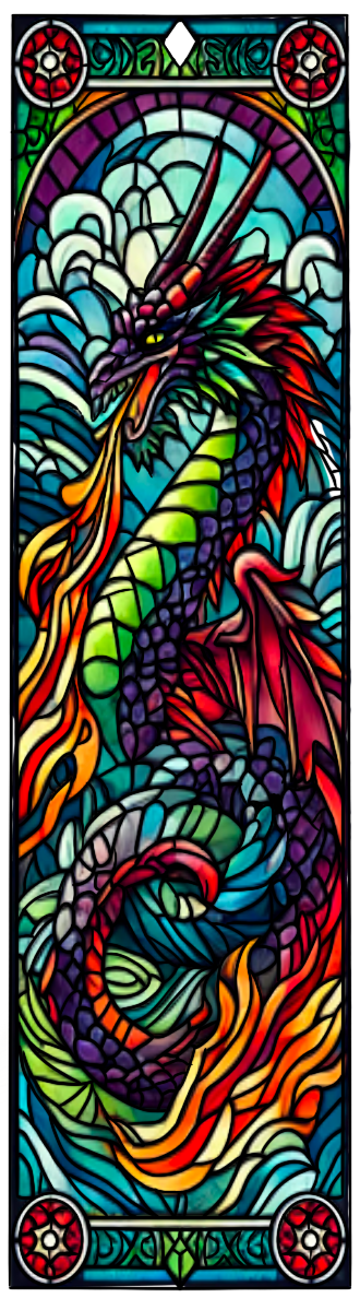 Dragon Stained Glass Bookmark