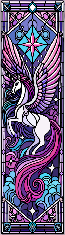 Alicorn Stained Glass Bookmark