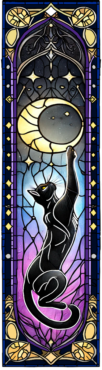 Lunar Grace Stained Glass Bookmark