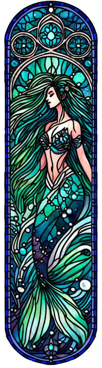 Mermaid Stained Glass Bookmark