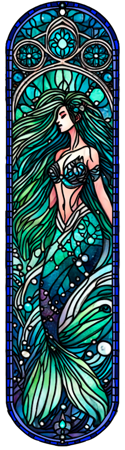Mermaid Stained Glass Bookmark