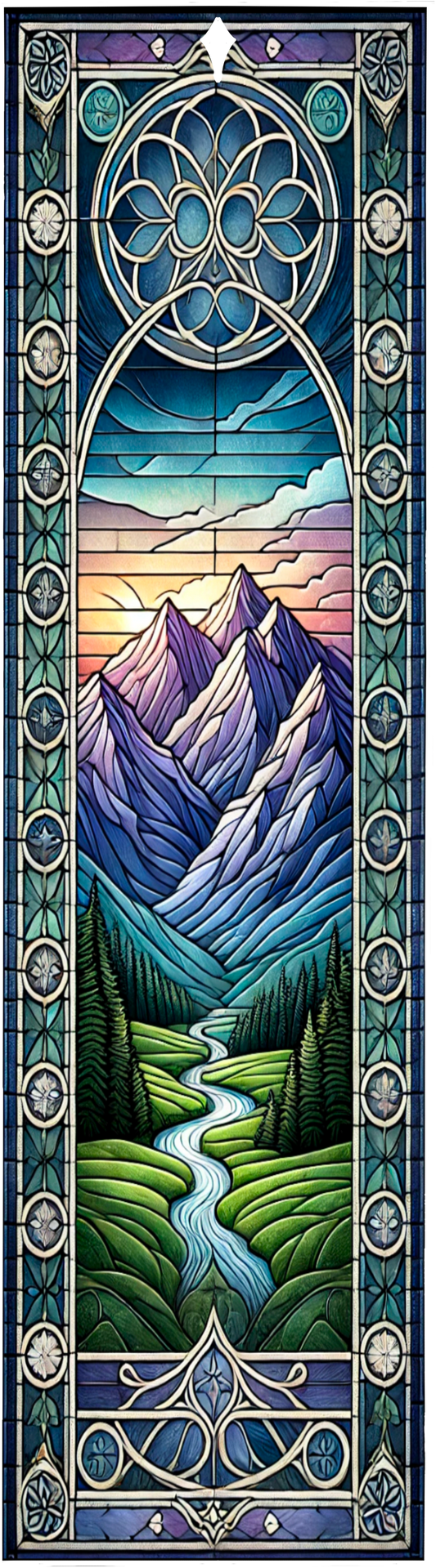 Majestic Peaks Bookmark Stained Glass Bookmark