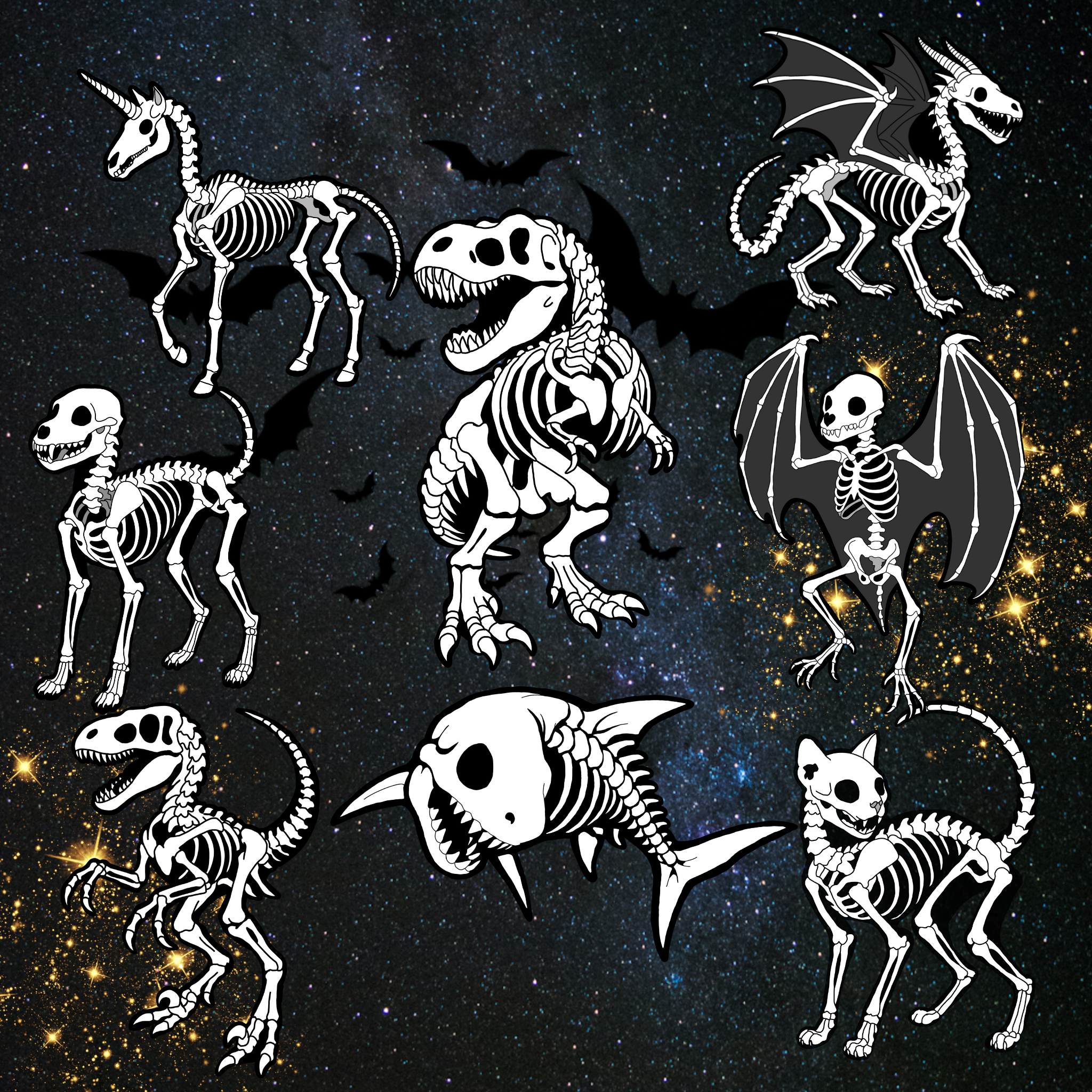 Skeleton Stickers